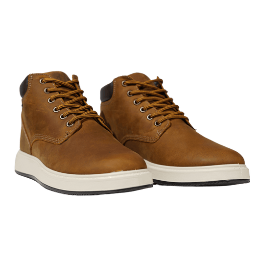 Bottines Simone en cuir marron, élégantes et confortables, fabriquées en Italie, idéales pour toutes les conditions.